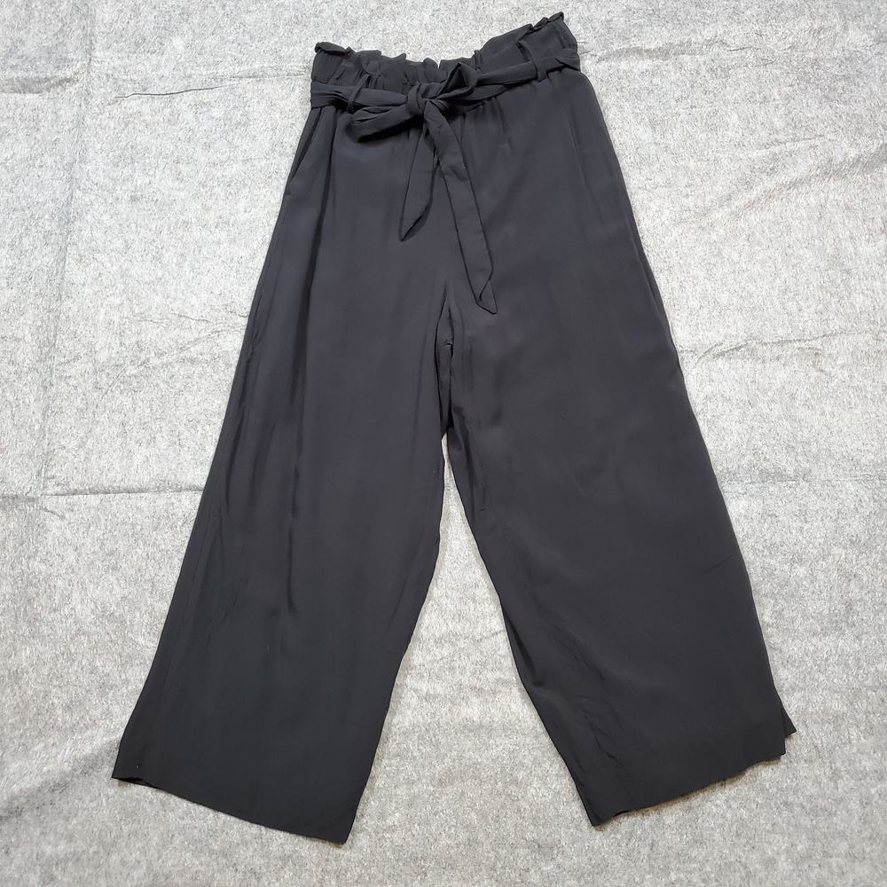 J. Crew Point Sur Pants Womens Size 4 Wide Leg Cropped Baggy Belted Paperbag